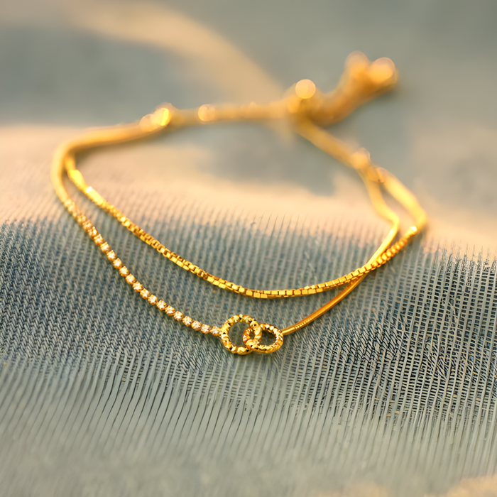Andrea | Gold-Plated Circles Bracelet