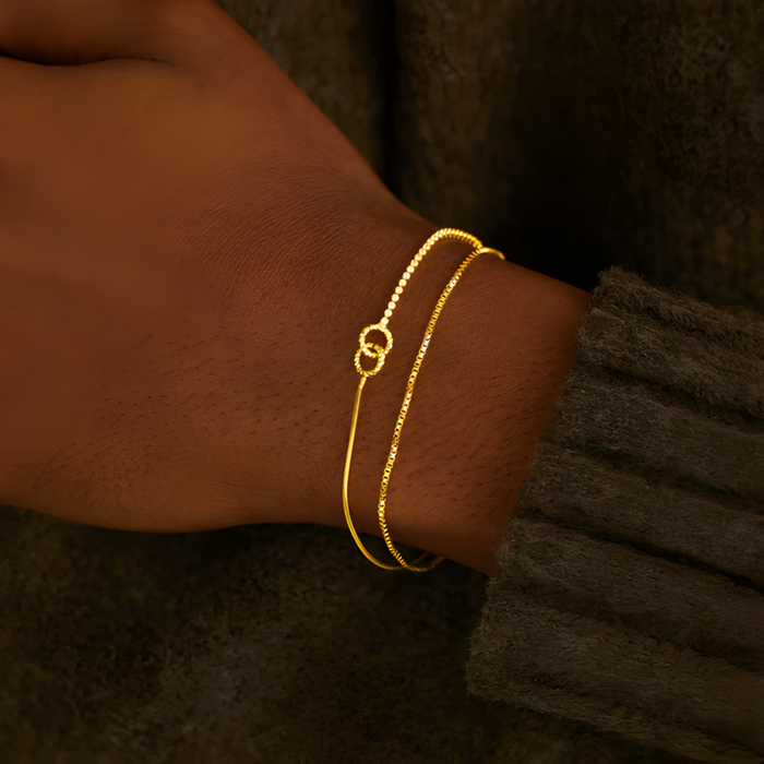 Andrea | Gold-Plated Circles Bracelet
