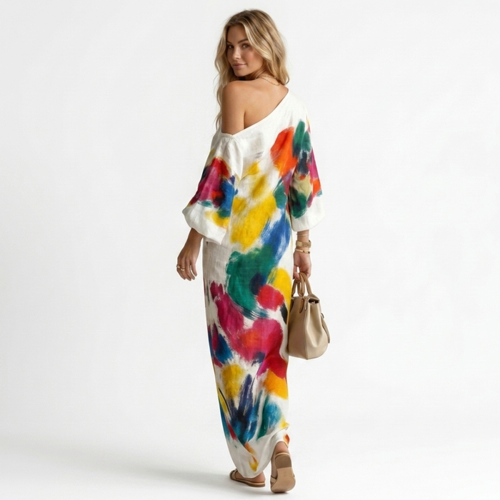 Andreza | Dress Artistic One-shoulder