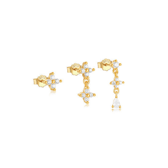 Anika | Gold-Plated Earrings with Delicate Movement