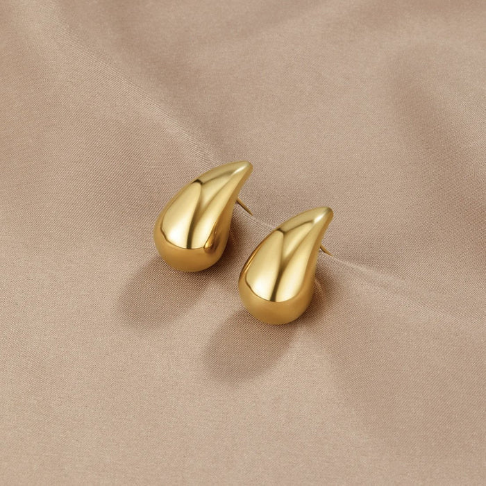 Anja | Gold-Plated Hoop Earrings with Delicate Curve