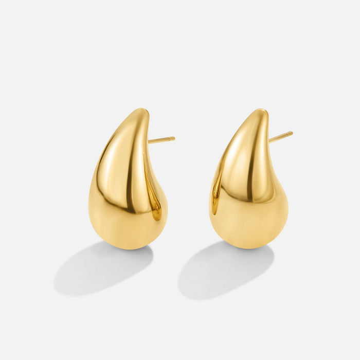 Anja | Gold-Plated Hoop Earrings with Delicate Curve
