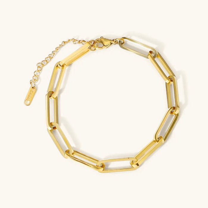 Anna | Gold-Plated Bracelet with Design Layers
