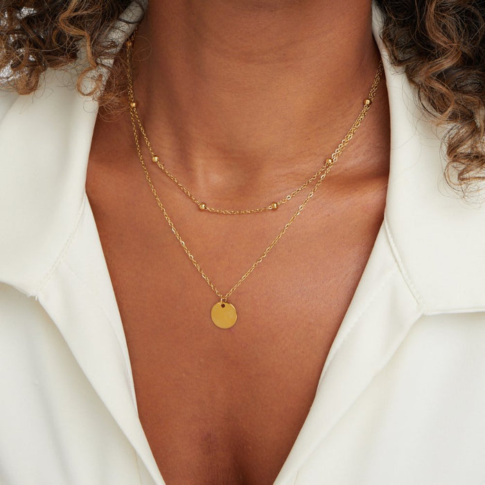 Annalena | Gold-Plated Double Chain Pendant