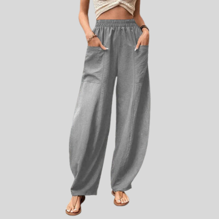 Anneli - Draped Wide-Leg Trousers