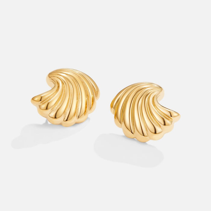 Anneliese | Gold-Plated Shaped Shell Earrings