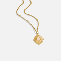 Annika | Gold-Plated Delicate Chain Pendant with Square