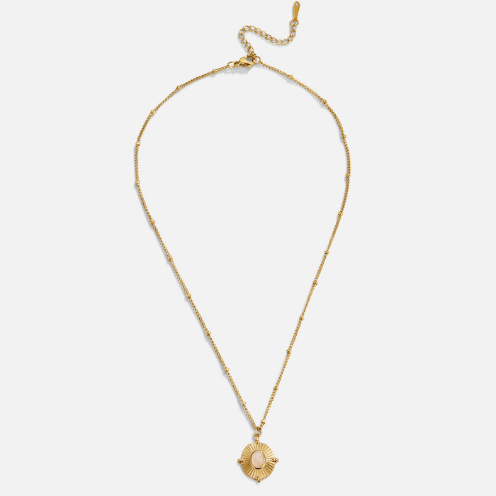 Annika | Gold-Plated Delicate Chain Pendant with Square