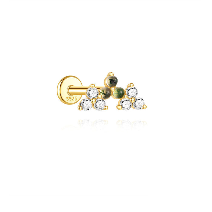 Annika | Gold-Plated Modern Shape Clean Earrings