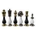 ARABESQUE | Solid Metal & Wood | Black & White | 105mm | 142BN