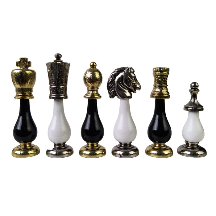 ARABESQUE | Solid Metal & Wood | Black & White | 105mm | 142BN