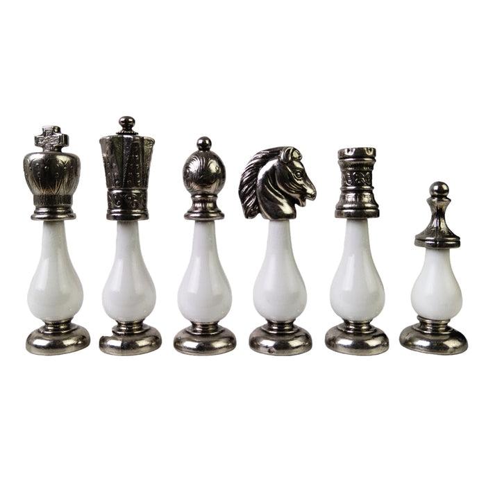 ARABESQUE | Solid Metal & Wood | Black & White | 105mm | 142BN