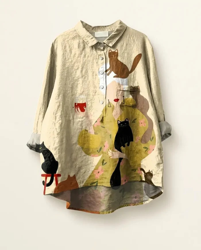 Ariane | Linen Elegant Summer Blouse