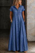 Aune - Long Denim Shirt Dress