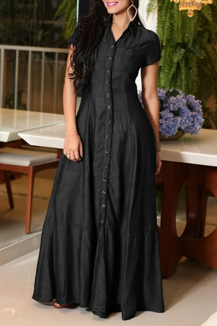 Aune - Long Denim Shirt Dress