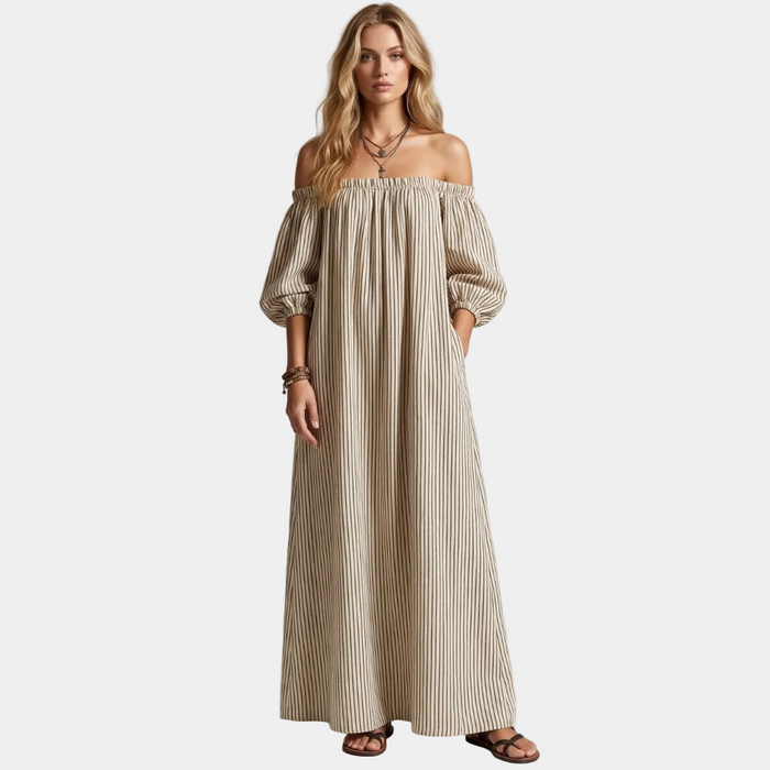 Aura | Linen and Cotton Maxi Dress