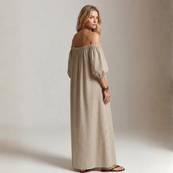 Aura | Linen and Cotton Maxi Dress