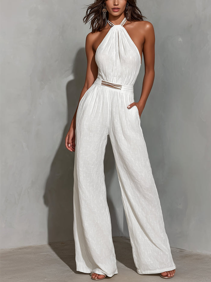 Aurelia | Jumpsuit Halter Linen Look