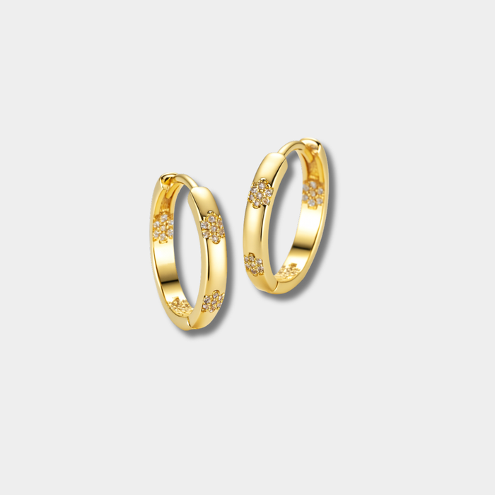 Aurelie | Gold-Plated Vintage Shaped Flower Earrings
