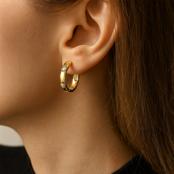 Aurelie | Gold-Plated Vintage Shaped Flower Earrings