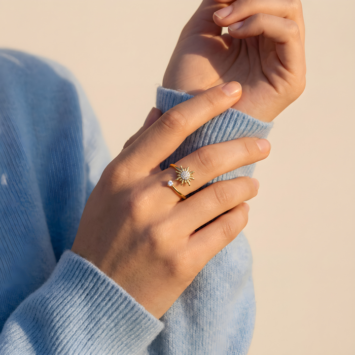 Aurora | Gold-Plated Radiant Ring