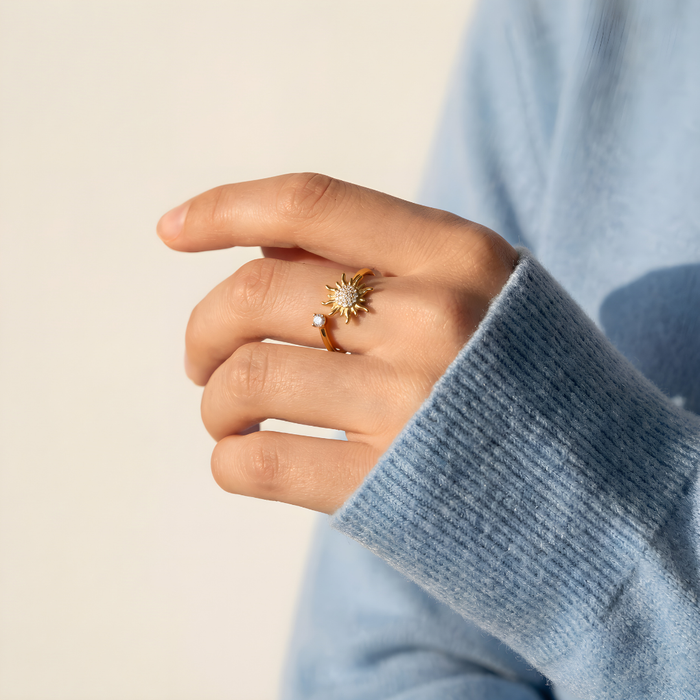 Aurora | Gold-Plated Radiant Ring