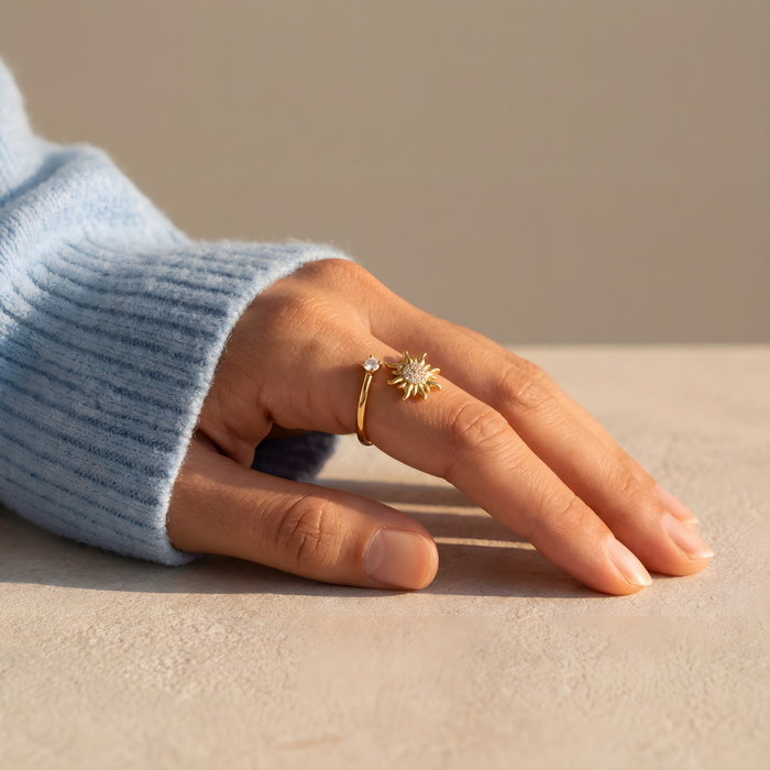 Aurora | Gold-Plated Radiant Ring