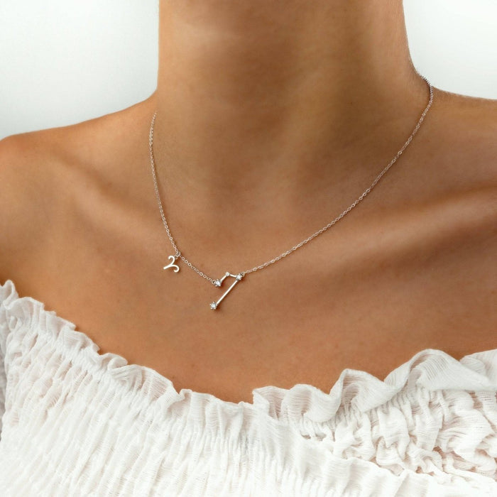 Aurora | Silver Moon Constellations Necklace