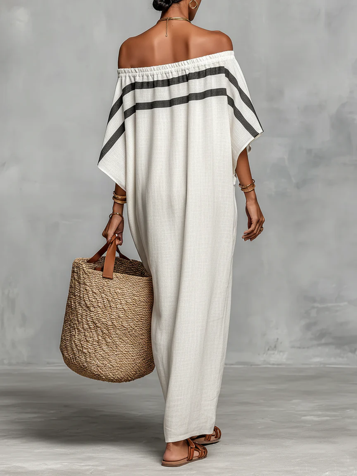 Aveline | Shoulders Open Sleeve Batwing Maxi Dress