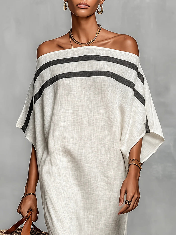 Aveline | Shoulders Open Sleeve Batwing Maxi Dress