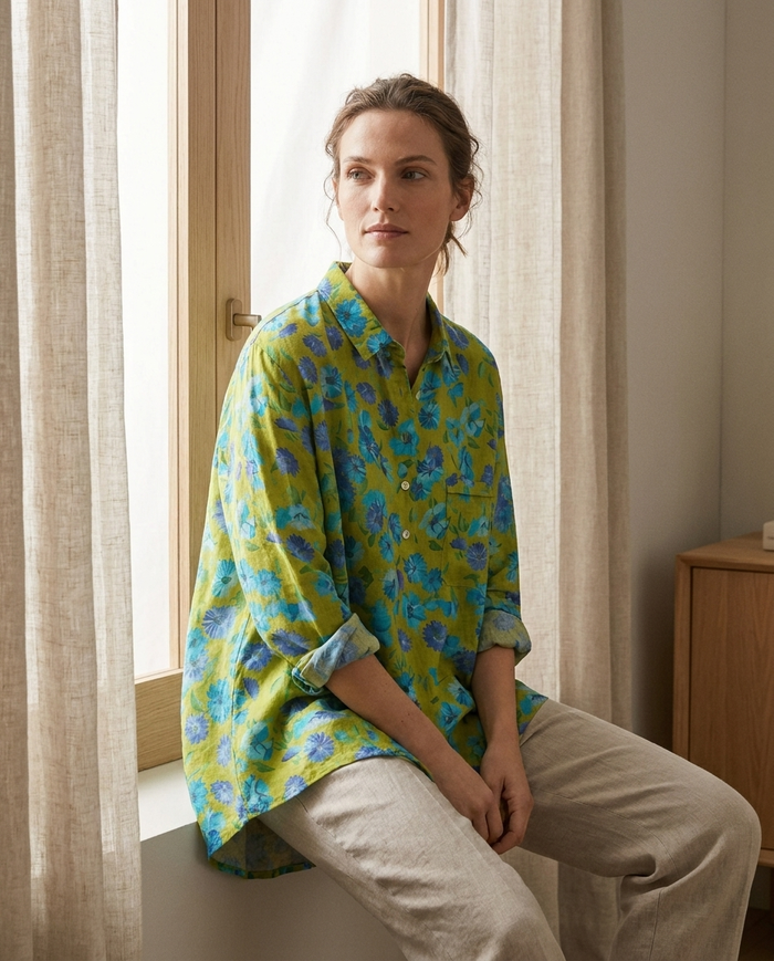 Axelle | Linen Elegant Summer Blouse