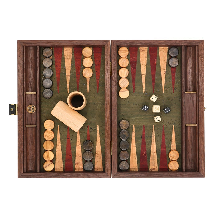 Backgammon | Green Natural Cork | 30cm | BFF3GRE