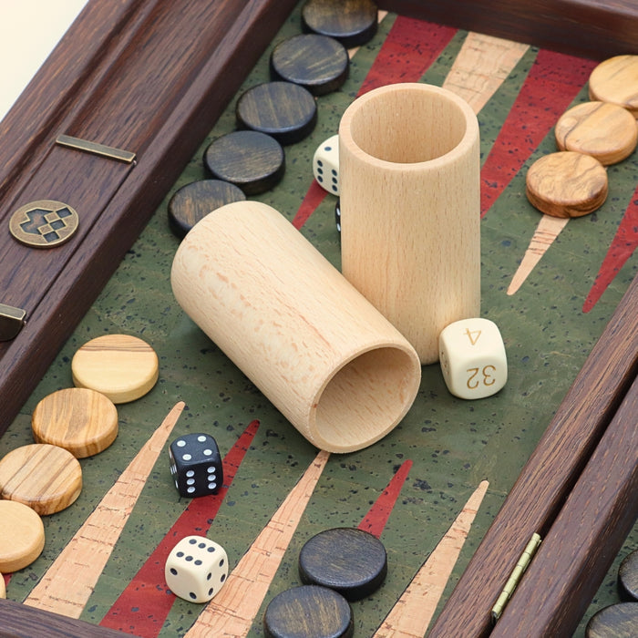 Backgammon | Green Natural Cork | 30cm | BFF3GRE