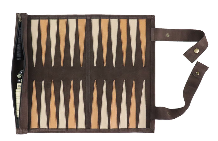 Backgammon | Leather Roll-Up | 38cm