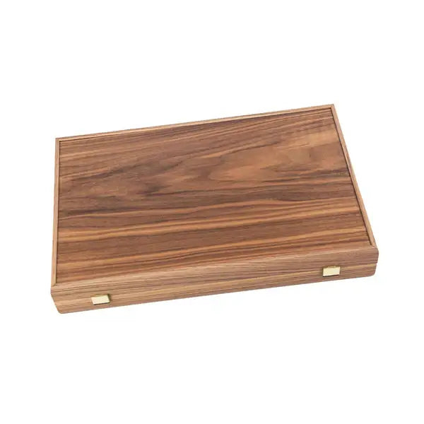 Backgammon | Oak & American Walnut | Red & Walnut Points | Handmade | Side Racks | 48 x 30cm | BKD1RED