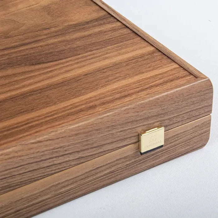 Backgammon | Oak & American Walnut | Red & Walnut Points | Handmade | Side Racks | 48 x 30cm | BKD1RED