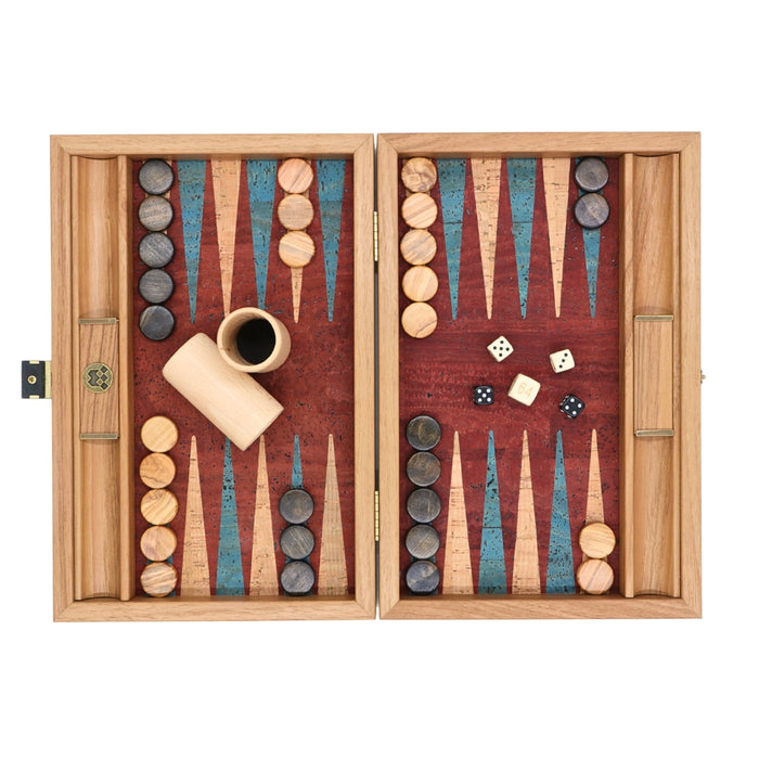 Backgammon | Red Natural Cork | 30cm | BFF3RED
