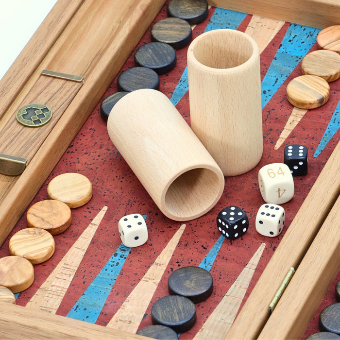 Backgammon | Red Natural Cork | 30cm | BFF3RED