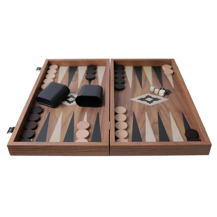 Backgammon | Walnut Replica | Black & Oak Points | 48 x 25cm | TXL1KK