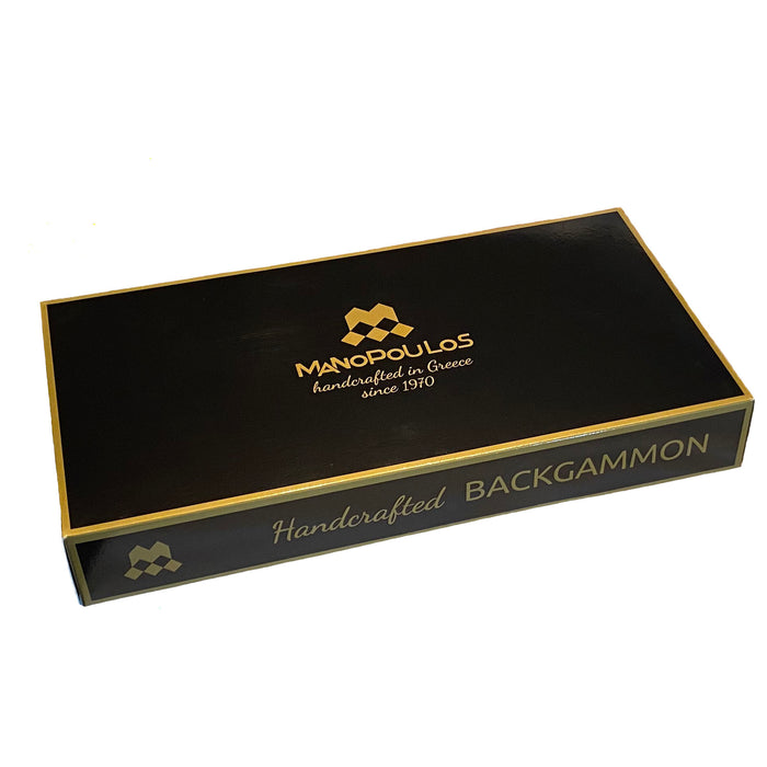 Backgammon | Walnut Replica | Black & Oak Points | Side Racks | 48 x 30cm | BXL1KK