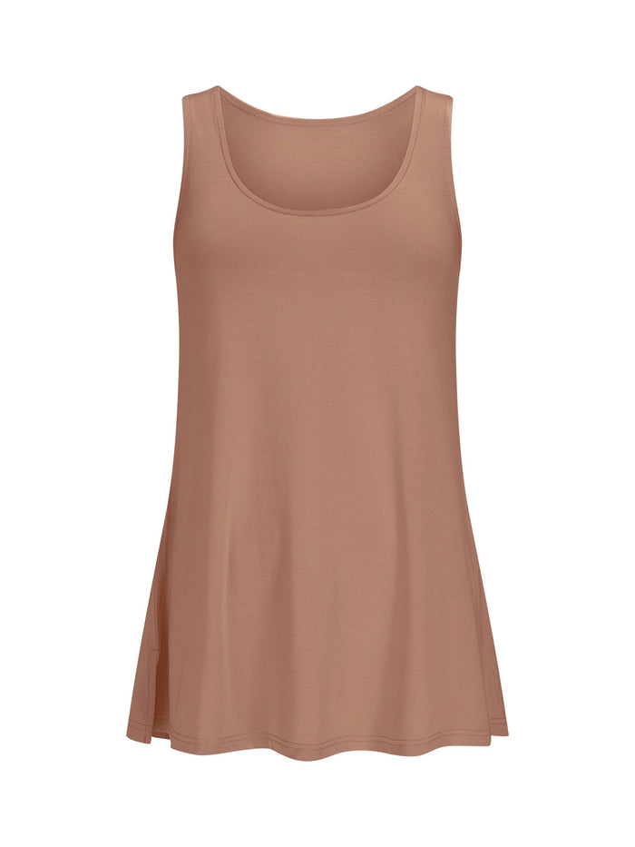 Bamboo A-Line Singlet - Toffee