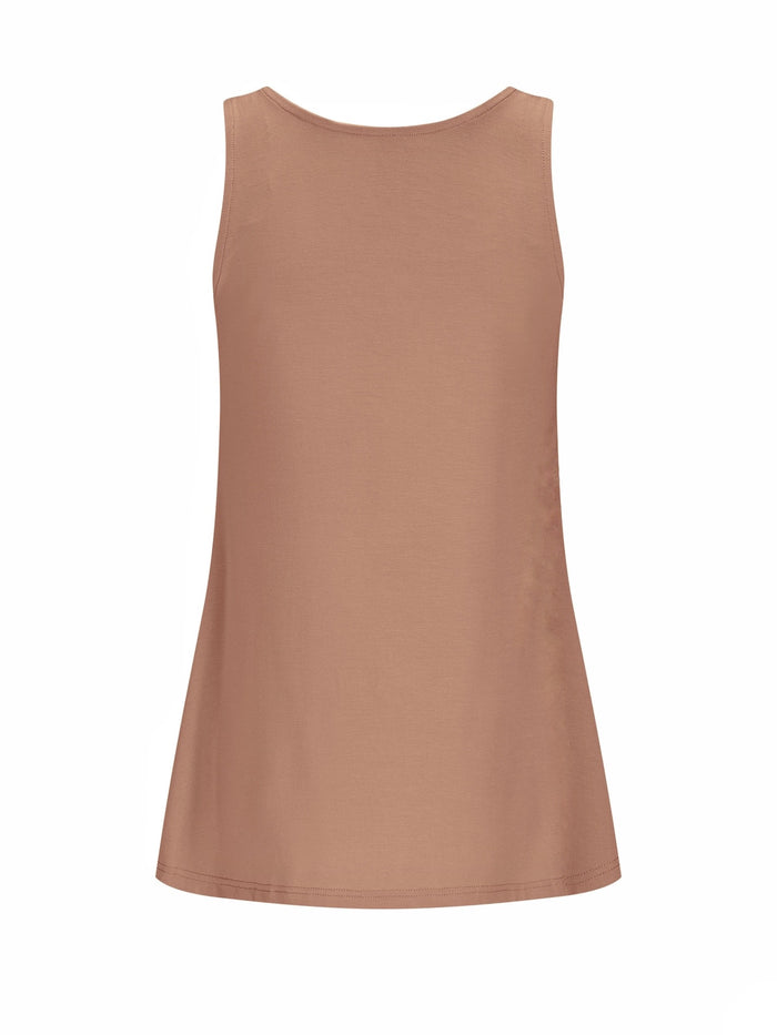 Bamboo A-Line Singlet - Toffee