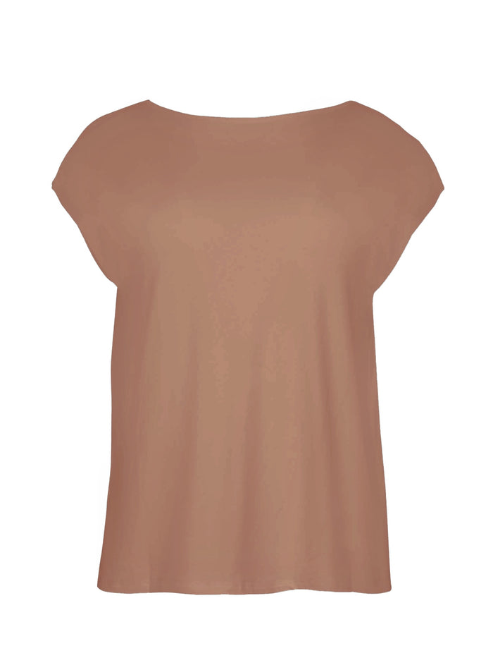 Bamboo Boxy T-Shirt - Toffee