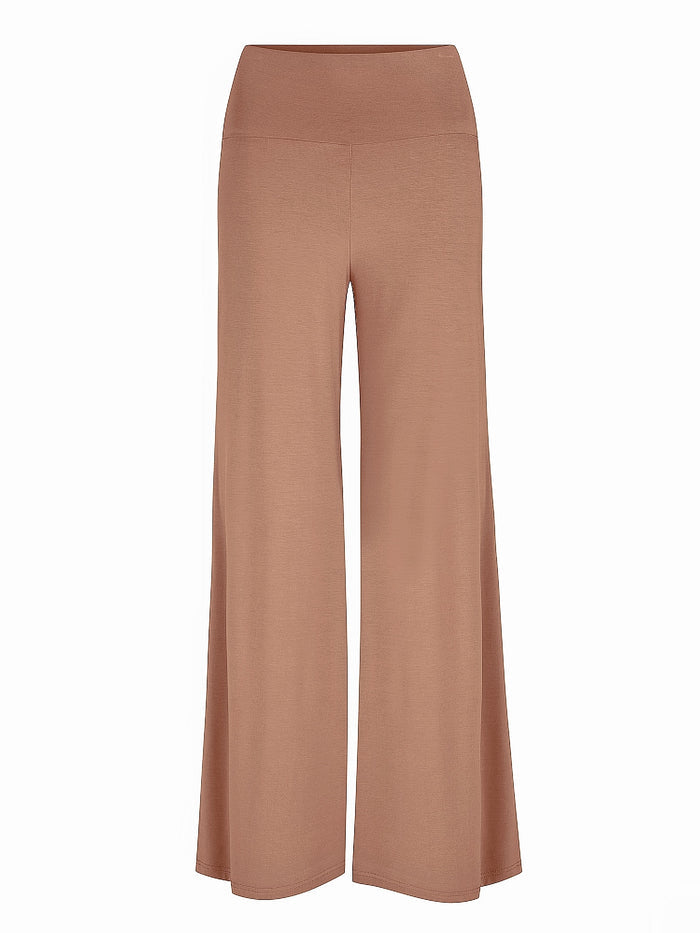 Bamboo Palazzo Pant - Toffee