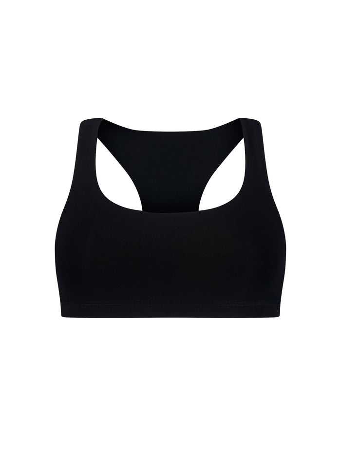 Black Racer Back sports bra black