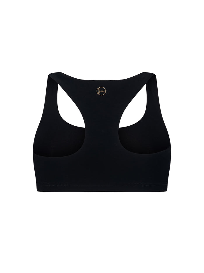 Bamboo Racer Back Bra - Black