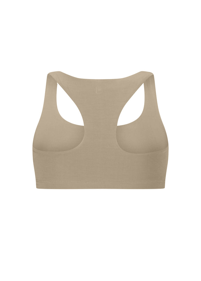 Bamboo Racer Back Bra - Caramel