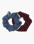 Banded | Solid Reflective Athletic Scrunchies 2 pk, Waterfall Reflective