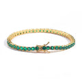 Beáta | Gold-Plated Bracelet with Tone Emerald