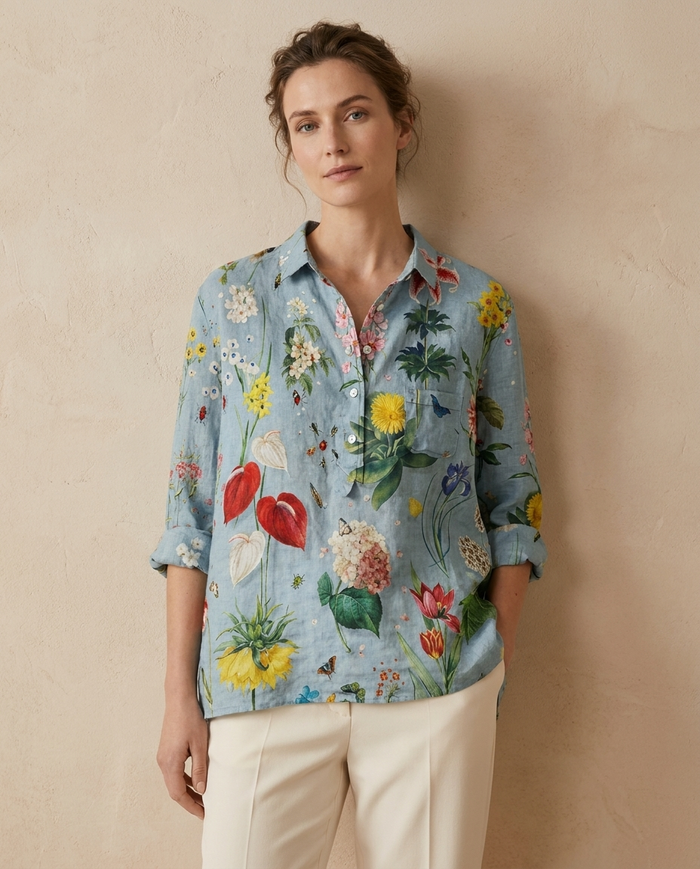 Beatrice | Linen Elegant Summer Blouse